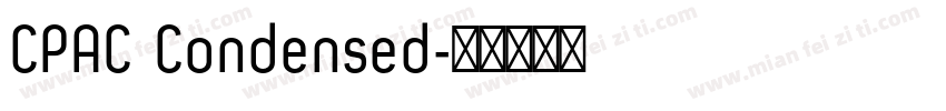 CPAC Condensed字体转换
